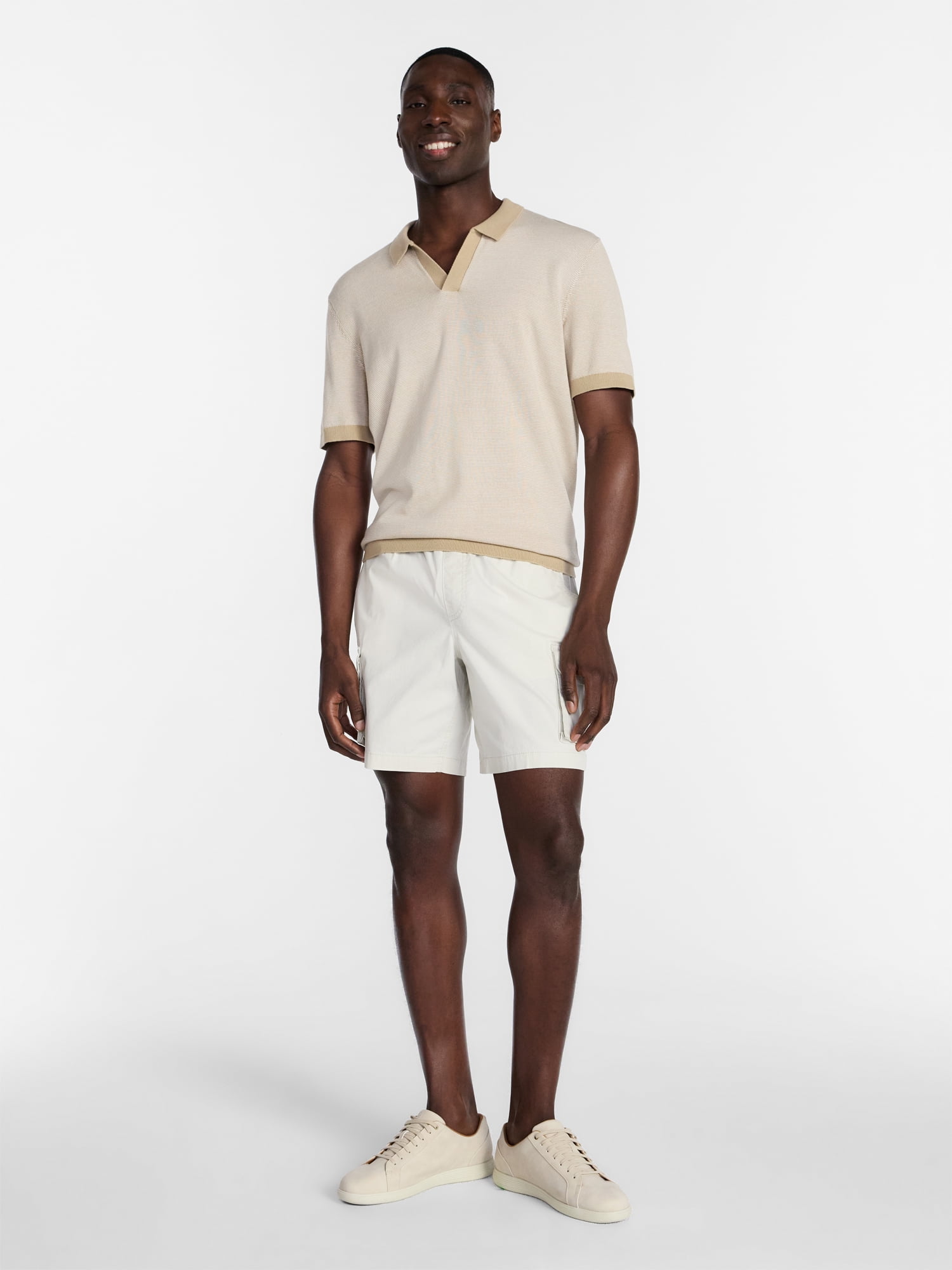 George Men's Knit Johnny Collar Polo Shirt, Sizes S-5XL