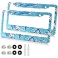 thumbnail image 2 of Coolnut Mermaid License Plate Frames 2pcs, Aluminum Universal Car License Plate Holder with Round Hole for US Vehicles, 12"x 6", 2 of 7