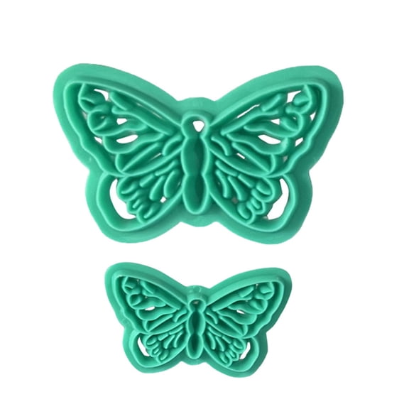 2 Pieces Cookie Stamps Butterfly Shaped Biscuit Moulds Cookie Moulds Biscuit Stamps Baking Tools for Biscuit