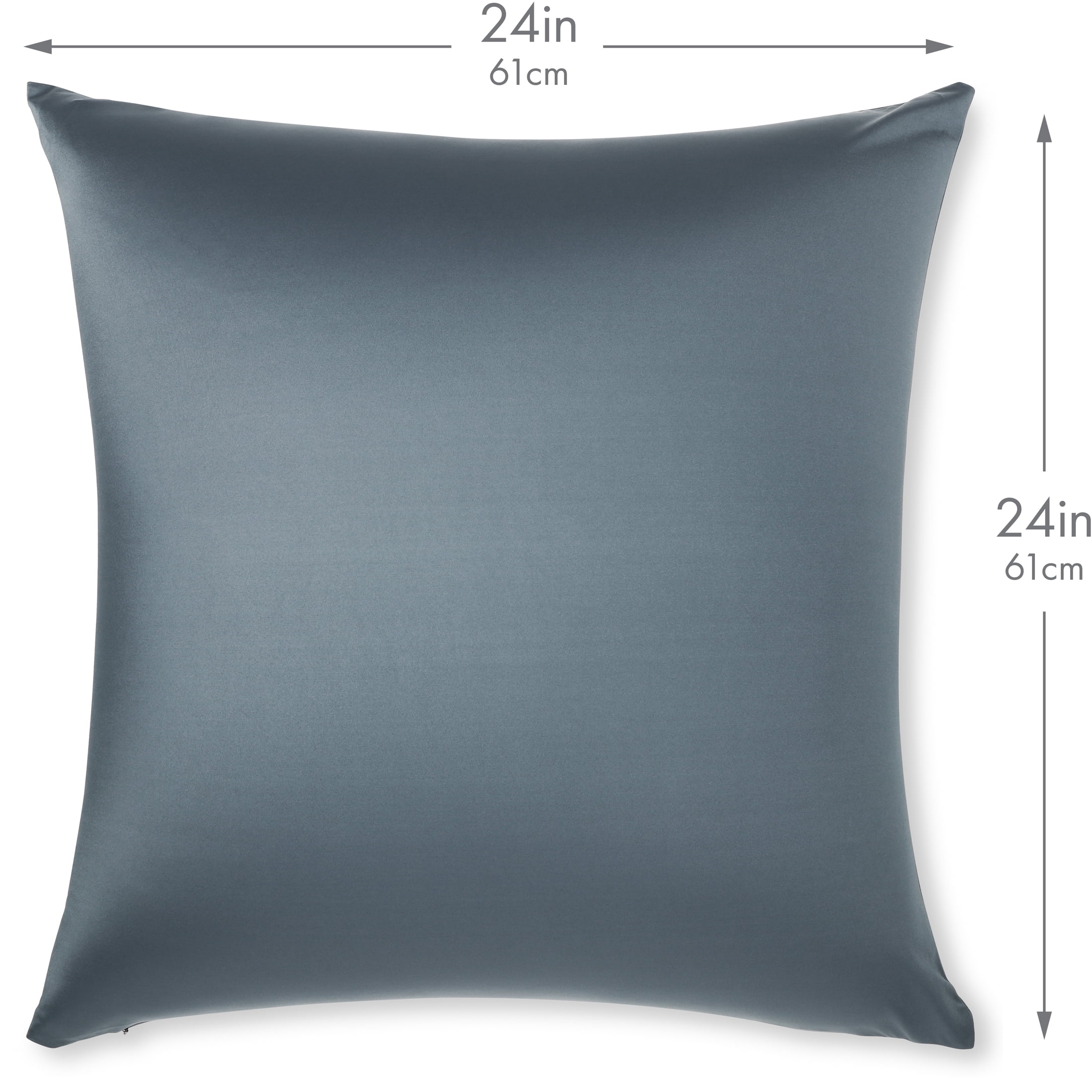 24" x 24" Throw Pillow – Dark Slate Grey: 1 PCS Luxurious Premium Microbead Pillow With 85/15 Nylon/Spandex Fabric. Forever Fluffy, Outstanding Beauty & Support. Silky, Soft & Beyond Comfortable
