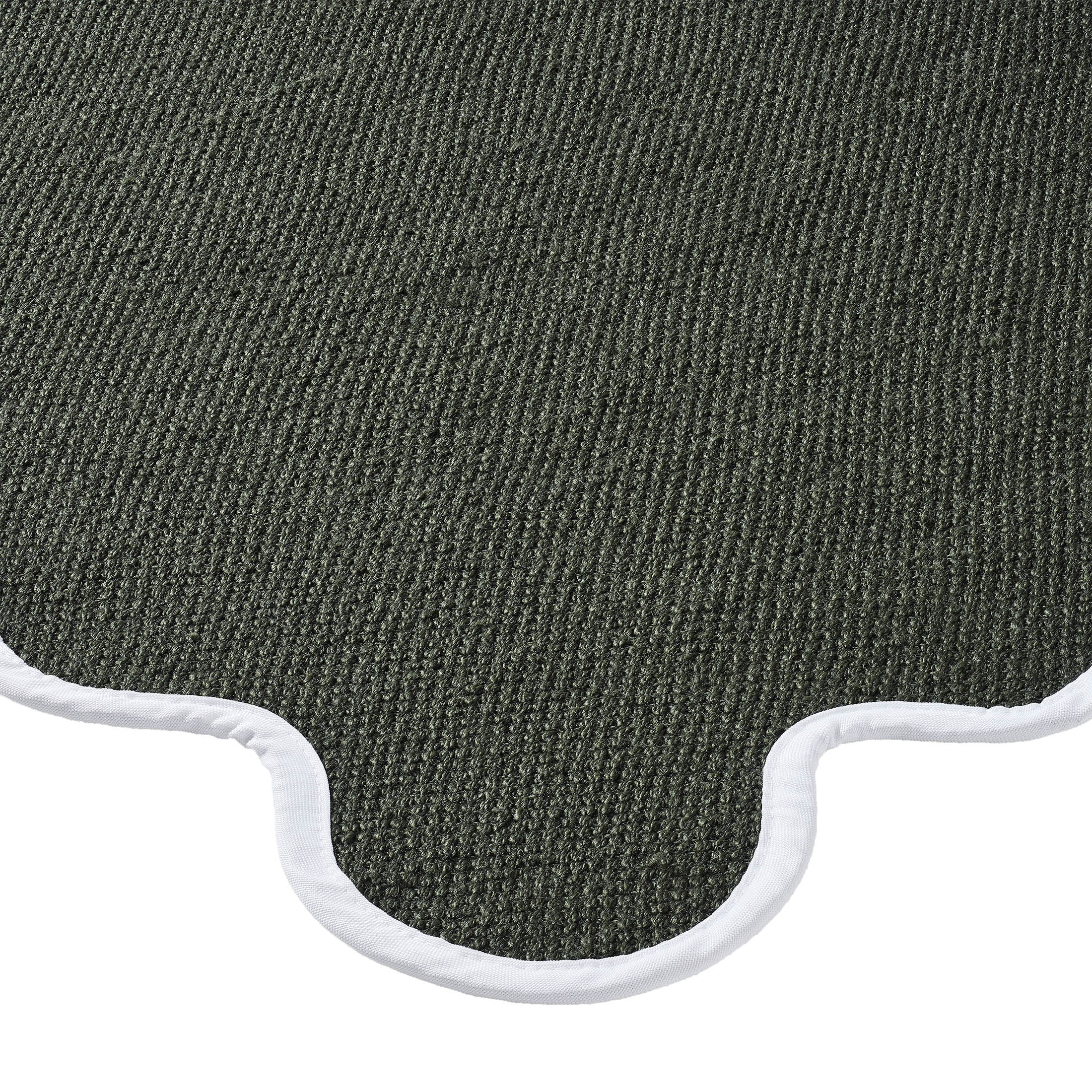 My Texas House Green Scallop Indoor/Outdoor Layering Rug, 38" x 58"