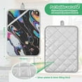 thumbnail image 6 of Yayeee Pot Holders Kitchen Heat Resistant with Pocket 7"x9.8" Cotton Oven Cooking Hot Pads, Black, 6 of 7