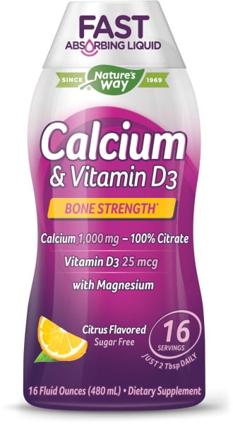 Natures Way Calcium Vitamin D3 Liquid Dietary Supplement