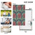 thumbnail image 6 of Yayeee 2 Pack Hand Towels for Bathroom 100% Cotton 16" x 28" Soft Absorbent Kitchen Towel, Red Christmas Poinsettias, 6 of 7