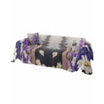 thumbnail image 2 of Purple Lavender Daisy Oil Painting Flower Garden Bee Sofa Couch Covers for 3 Cushion Couch,Washable L Shape Sectional Sofa Covers for Loverseat/Pet/Kid,Slipcover Throw Blanket Futon Cover 71x134, 2 of 8