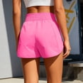 thumbnail image 4 of Inglocry Womens Athletic Shorts High Waisted Running Workout Gym Sports Quick Dry Shorts with Zipper Pocket 2026 Hot Pink L, 4 of 4