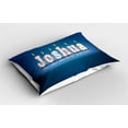 thumbnail image 2 of Ambesonne Joshua Pillow Sham 2 Pack, Candles Font Birthday, 36"x20", Blue and Multicolor, 2 of 3