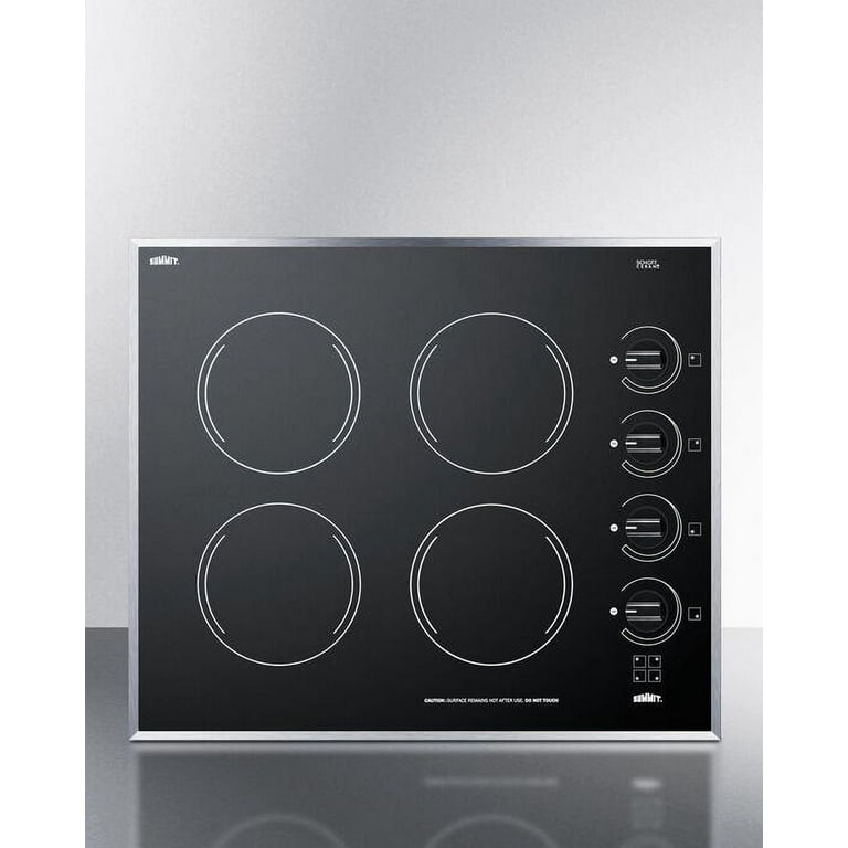 Summit 24 Inch 4 Burner Glass Electric Cooktop Walmart