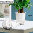 thumbnail image 6 of figatia 5 Pieces Self Watering Plant Pots Flower Pots Modern Home Decor Gardening Planters Indoor Outdoor Plants for Restaurant Patio Clear 12x14.5cm, 6 of 8