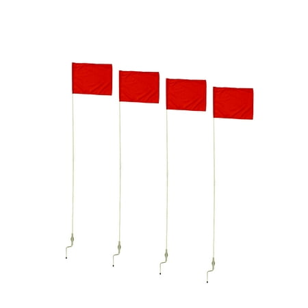 - Get Out! Soccer Corner Flag Posts with Red Flag (Set of 4)