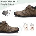 thumbnail image 2 of Mens Casual Work Boots Lightweight Slip Resistant Breathable Walking Driving Boots Vintage High Top Flat Shoes Yellow 11.5 US, 2 of 7