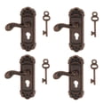 thumbnail image 2 of Casa de Miniatura CUTICAT 4 Piezas 1:12 Puertas con Llave Manija Izquierda Decoración Metal Bronce Real Cerradura y llave para casa de muñecas, 2 of 8