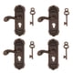 thumbnail image 2 of 4 Pares de Pomo de Puerta Izquierda de Metal en Miniatura de Zulema Cerradura y llave para casa de muñecas, 2 of 8