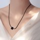 thumbnail image 3 of Hermoso collar de cuentas decorativas combinables para mujer (negro, 2,4 mm), 3 of 5