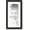 Brilliant White, variant on 7x24 inch  black picture frame with 2 inch single crisp mat, singlemat-frbw26079-7x24-1461