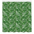 thumbnail image 3 of Ambesonne Peace Shower Curtain, Tropic Plants Pattern, 69"Wx84"L, Hunter Green, 3 of 5