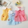 thumbnail image 3 of Cat Clothes Lapel Neck - Fashion Princess Skirt Party Dress Up Plaid Skirt Summer Dog Dress Pet Clothing, 3 of 8