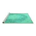 thumbnail image 2 of Ahgly Company Machine Washable Indoor Round Persian Turquoise Blue Traditional Area Rugs, 6' Round, 2 of 4