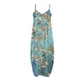 thumbnail image 3 of Robes pour Femmes Décontractées Sans Manches Grande Taille Amples Longues Maxi avec Poches Imprimé Boho Robe de Plage, 3 of 4