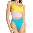 thumbnail image 1 of Aayomet Maillot de Bain avec Coutures à Motifs Colorés (Jaune, m), 1 of 5