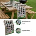 thumbnail image 5 of Easter Table Runner - 120 Inch Long, Kitchen Dining Table Runner Dresser Scarves, Spring Rabbit Flowers Colorful Eggs Black Lattice Farmhouse Decor for Coffee Tables Wedding Party Banquet, 5 of 8