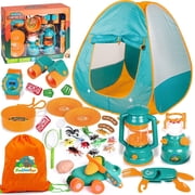 Fun Little Toys Kids Camping Set with Pop Up Tent, Bug Catcher Kit & Pretend Play Toys, Christmas Birthday Gifts for Boys Girls