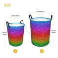 thumbnail image 5 of Daiia rainbow Glitter Laundry Hamper With Handles Large Storage Basket/Toy Organizer/Dirty Clothes Collapsible Waterproof For College Dorms, Bedroom,Bathroom, 5 of 8