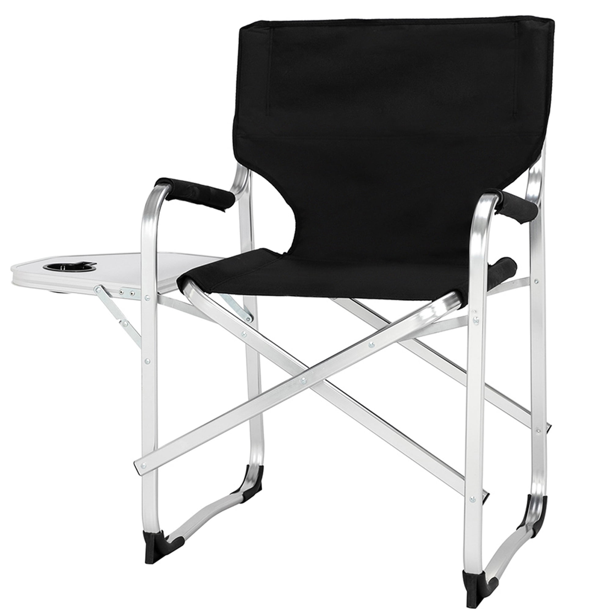 Camp Chair for Adults, Outdoor Tall Directors Chair with Side Table and  Footrest, 600D Oxford Fabric Portable Makeup Artist Chair, Outdoor Folding  