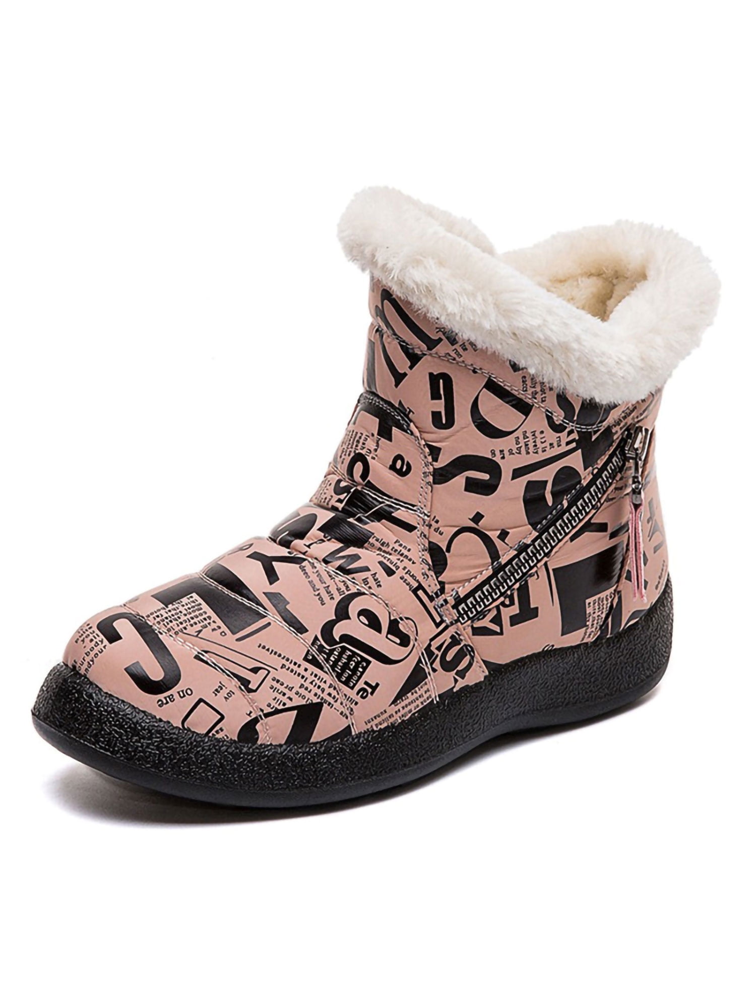 Details about   Ladies PU Faux Leather Low Chunky Heel Women's Warm Double Zip Ankle Boots 