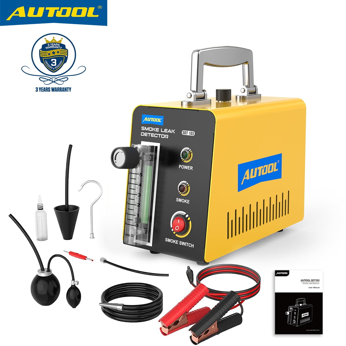 AUTOOL Automotive Smoke Leak Detector, DC12V Auto Leak Detector Fuel