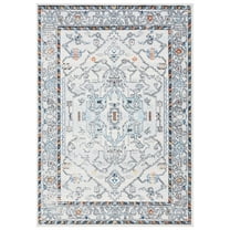 SAFAVIEH Tulum Mattie Oriental Area Rug, Ivory Grey/Blue Rust, 5'5" x 7'7"