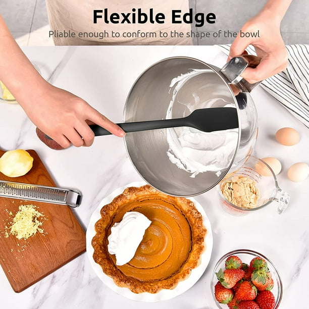 Spatule en silicone | Grattoir en caoutchouc anti-adhésif résistant à la chaleur de 600 °C | Parfait pour les bocaux, smoothies, mélangeurs | Ustensiles de cuisine durables (spatules professionnelles Spatule en silicone | Grattoir en caoutchouc anti-adhésif résistant à la chaleur de 600 °C | Parfait pour les bocaux, smoothies, mélangeurs | Ustensiles de cuisine durables (spatules professionnelles