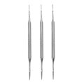 thumbnail image 1 of 3pcs Double Ended Pedicure Blacks File Satin Ingrown Toe Nail Lifter Onychomycosis Paronychia Nail Cleaning Instrument(Silver), 1 of 3