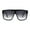 Black Smoke, variant on Mens 80s Futuristic Robotic Shield Sport Horn Rim Sunglasses Black Smoke