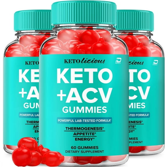 Ketolicious Keto ACV Gummies Supplement – Keto licious Vitamin B12, 3 Pack, 180 Gummies