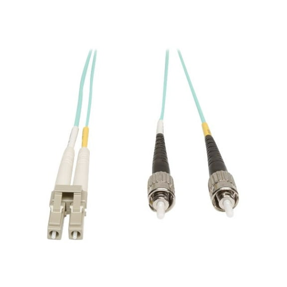 Eaton Tripp Lite Series 10Gb Duplex Multimode 50/125 OM3 LSZH Fiber Patch Cable LC/ST Aqua 1M 3 ft.