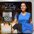 thumbnail image 2 of Lati Fashion 5 Pack Dry Fit Shirts for Women Workout Tops Short Sleeve V Neck Womens T Shirts for Yoga Running Pilates S-3X, 2 of 6