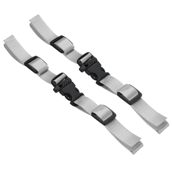 Uxcell Backpack Belt Strap, 2 Pack Nylon Webbing Adjustable Replacement Waist Strap with Quick Release Buckle, Grey