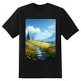 thumbnail image 2 of Plus Size Shirt for Women Black Tops for Women Short Sleeves Shirt for Women Summer Landscape 1 T Shirt Crewneck Shirt for Women XL, 2 of 5
