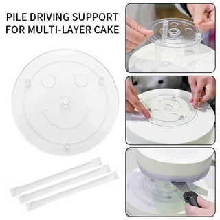 68 Pieces Cake Tier Stacking Kit 12 Pieces Cake Separator Plates for 4, 5,  6, 8 Inch Cakes with 20 Pieces White Plastic Cake Sticks Support Rods, 36