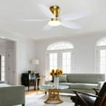 thumbnail image 1 of PHORUS 36" Gold Low Profile Ceiling Fan with LED Light and Remote/APP Control, DC Reversible Motor, Dimmable,Quiet,Modern Flush Mount Ceiling Fan for Bedroom,Living Room,Patio,Indoor,Outdoor Use, 1 of 7