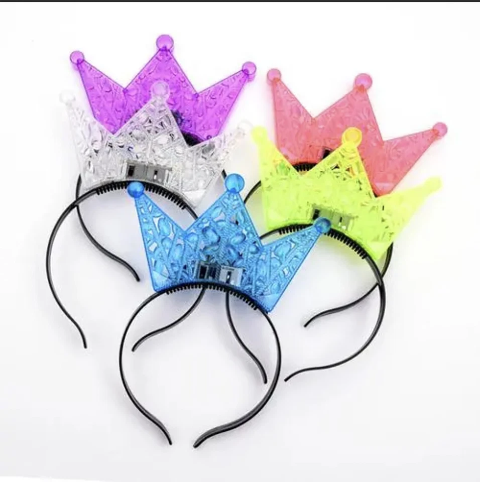 BUTTERFLY- Led Headband Crowns For Kids Princess Party Supplies Costume Accessories 4 Pcs