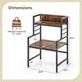 thumbnail image 3 of Costway 3-Tier Microwave Stand with Storage Shelves Heavy-Duty Metal Frame Rack Organizer, 3 of 10