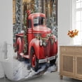 thumbnail image 3 of Art The Christmas Decor Shower Curtain for Bathroom Shower Curtain Set with 12 Hooks Waterproof Fabric Bath Curtain for Bathtub Restroom Decor, 72 X 72 in, 3 of 6