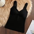thumbnail image 3 of Xugsiok Fleece Underwear Tank Tops for Women Soft Sleeveless Solid Color Lightly Fleece Vest V Neck Warm Comfortable Seamless Fleece Bottoming Tops Cold-proof Underwear Vest, 3 of 4