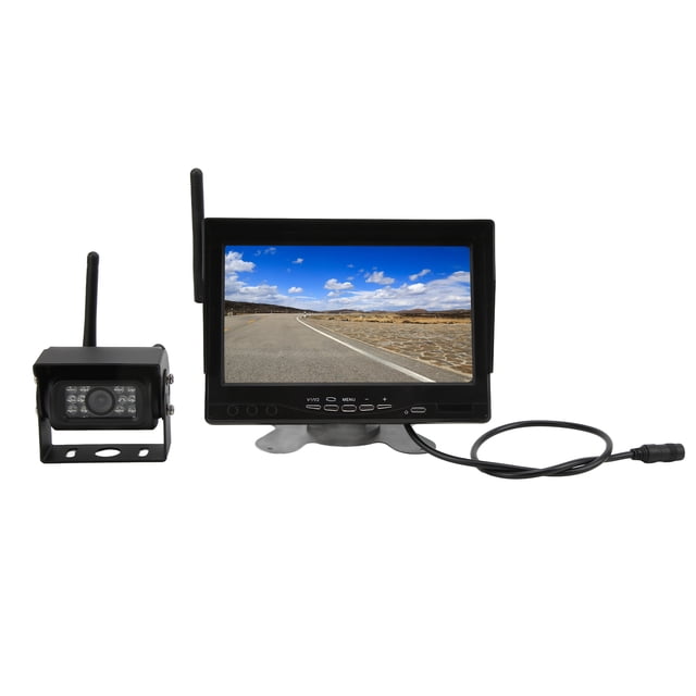 Kit de Caméra de Secours Sans Fil, Résolution 1280x720 120° Grand Angle Caméra Unique IP68 Étanche Ensemble de Caméra de Recul Sans Fil pour Remorque pour Van
