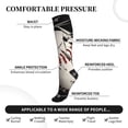 thumbnail image 3 of Lsque Baseball Breaking Glass Pattern Sport Compression Socks for Men & Women 15-20 mmHg Knee High Nurse Pregnant Running Medical and Travel Athletic, 3 of 6