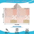 thumbnail image 2 of Pioneer Flower Floral Print Pattern Hooded Bath Towel，50"x30" for Ages 3 To 12 Kids, Quick Dry Lightweight Soft Microfiber Hood Beach Towel Cover Up for Kids, 2 of 7