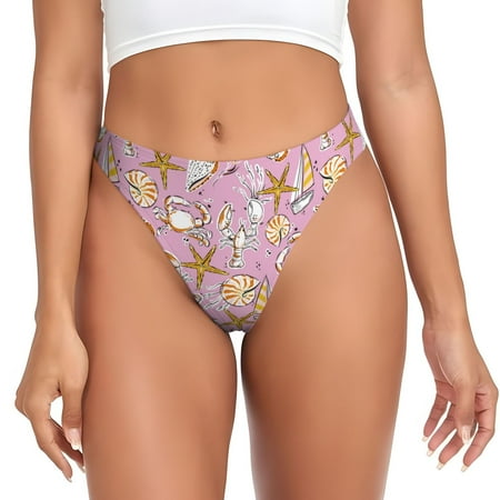 Sigee Seafood for Women s G-String Panty  Low Rise  Soft Lace Perfect for Everyday Wear or Special Occasions-X-Small