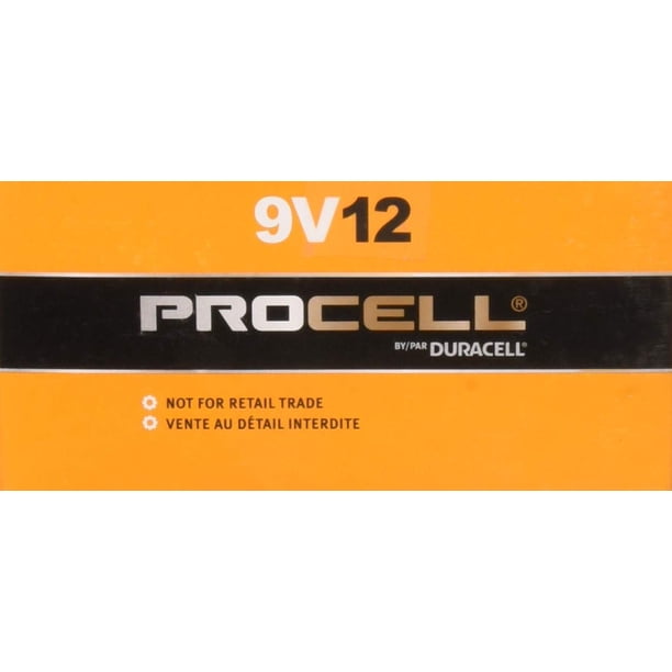 Batería Duracell Procell de 9 V, paquete de 12 unidades, para uso industrial